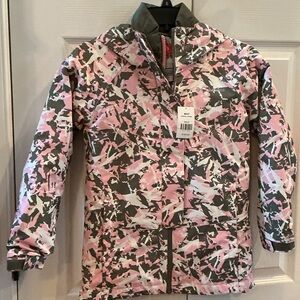 Columbia Pink and Gray Kids Puffer Jacket